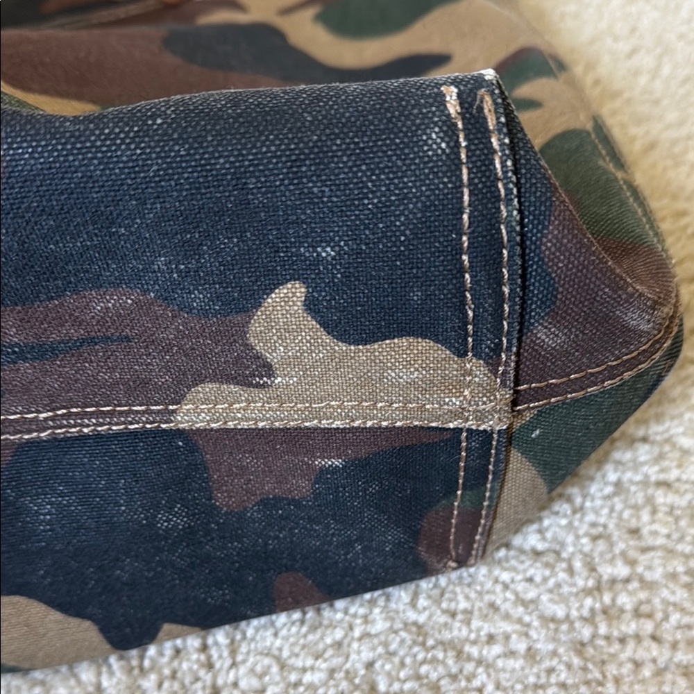 Madewell Camouflage Tote Bag with Brown Straps - Picture 8 of 8